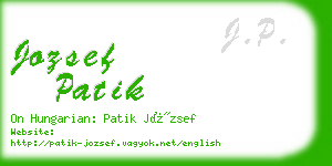 jozsef patik business card